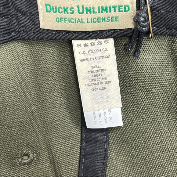 Filson Ducks Unlimited Logger Cap Green Olive DU Hunting Outdoors Hiking - Picture 8 of 8